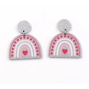 Rainbow Heart Earrings